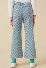 Load image into Gallery viewer, High Rise Boot Cut Checkered Jeans

