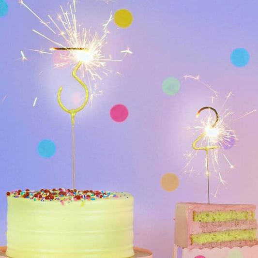 Sparkler Number Candle