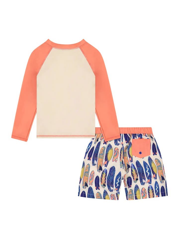 Rashguard Swim Set - Orange Surf