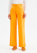 Load image into Gallery viewer, Wide-Leg Trousers Zig-Zag Detailing (Orange)

