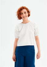 Load image into Gallery viewer, Oversized Poplin Short-Sleeved Top - White
