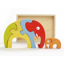 Load image into Gallery viewer, Elephant Family Puzzle
