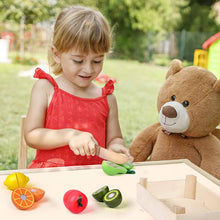 Load image into Gallery viewer, Wooden Pretend Cutting Play Food Toy - 11 pcs
