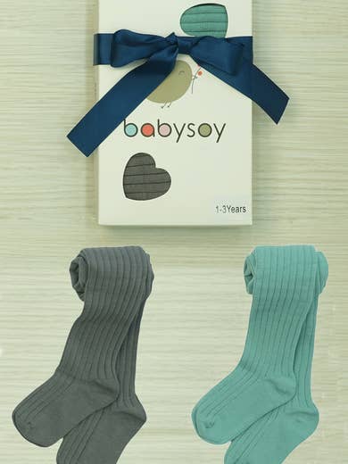 Tights - Set of 2 (Grey + Blue)