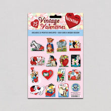 Load image into Gallery viewer, 15 Vintage Valentines: Cool for School
