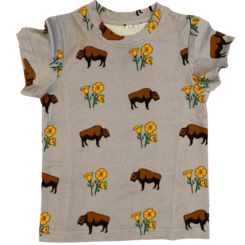 Buffalo With Poppies Tee