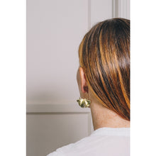 Load image into Gallery viewer, Ginkgo Hoop Earrings - 18k Gold Plating
