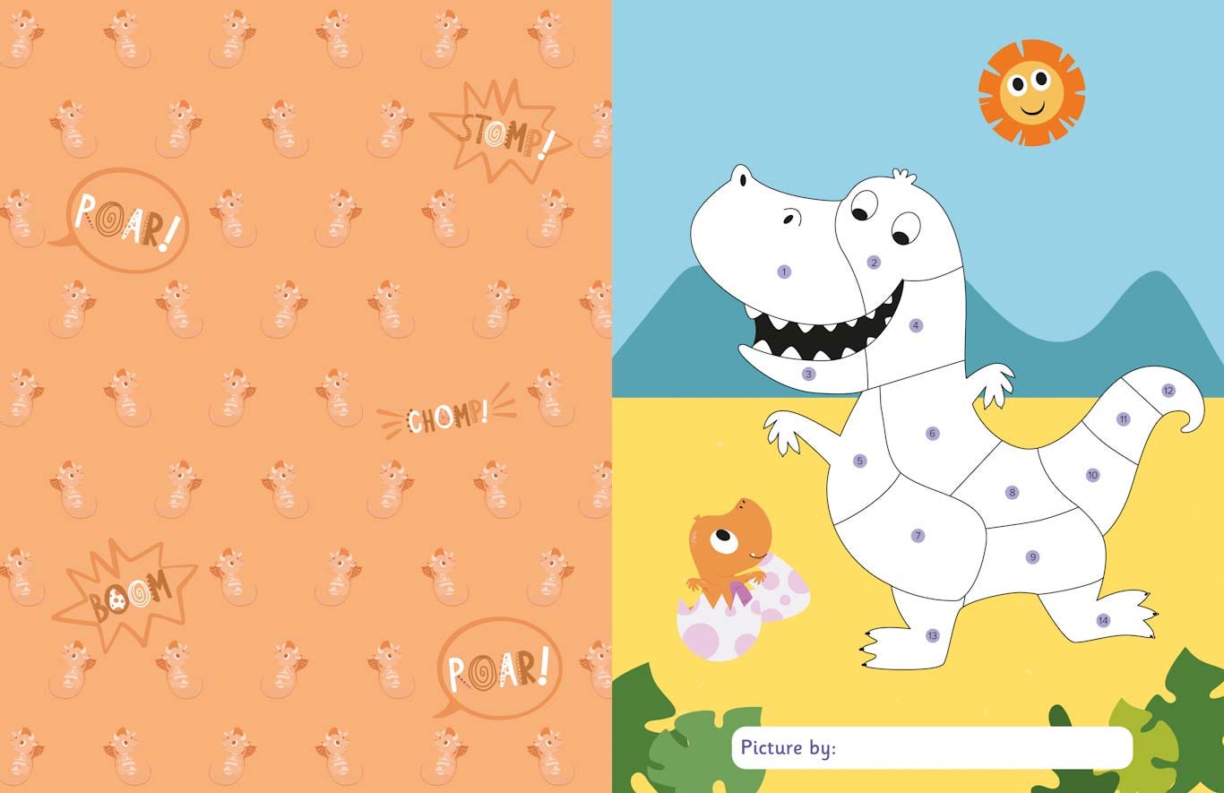 My First Sticker By Numbers: Dinosaurs and Dragons