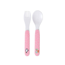 Load image into Gallery viewer, Baby Dinner Set in Gift Box Pink Party Animal Print 4 pcs.
