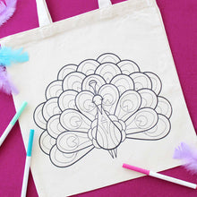 Load image into Gallery viewer, Peacock Organic Coloring Kit Tote
