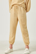 Load image into Gallery viewer, Drawstring Waist Brushed Striped Jogger

