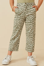 Load image into Gallery viewer, French Terry Daisy Print Wide Leg Knit Pants
