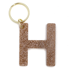 Load image into Gallery viewer, Glitter Letter Keychain
