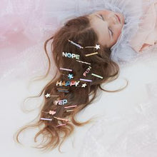 Load image into Gallery viewer, Happy Glitter Hair Clip

