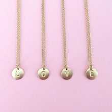 Load image into Gallery viewer, Letter Disc Necklace
