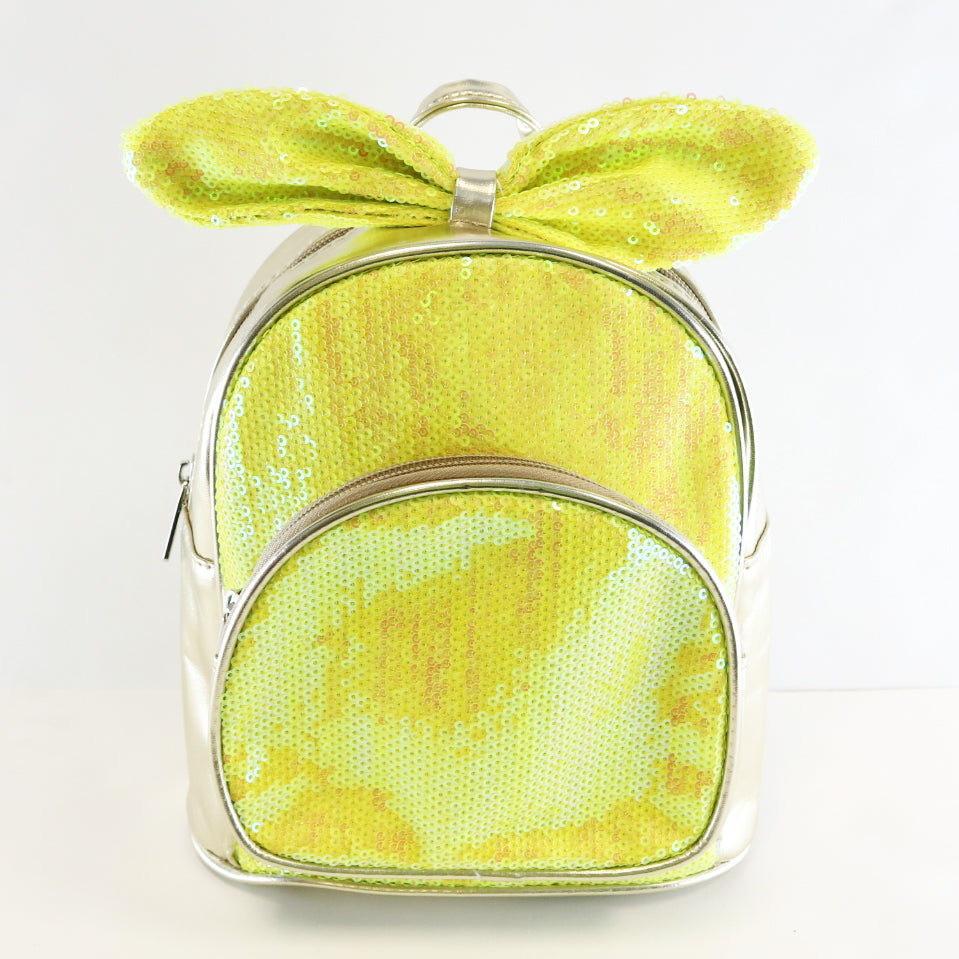 Bow Sequin Backpack - Gold