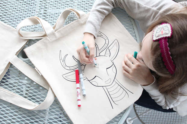 Deer Coloring Kit Tote