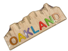 Load image into Gallery viewer, OAKLAND Wooden Skyline Puzzle
