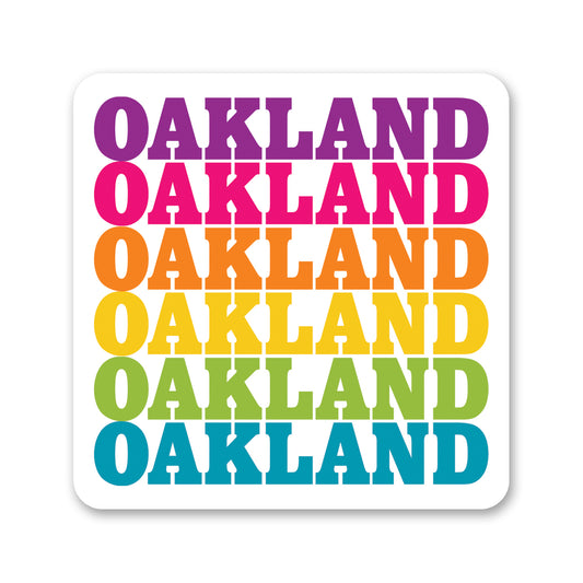 Oakland Sticker - Rainbow