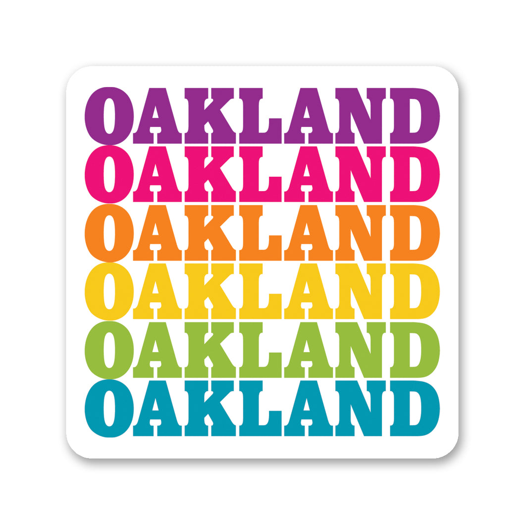Oakland Sticker - Rainbow