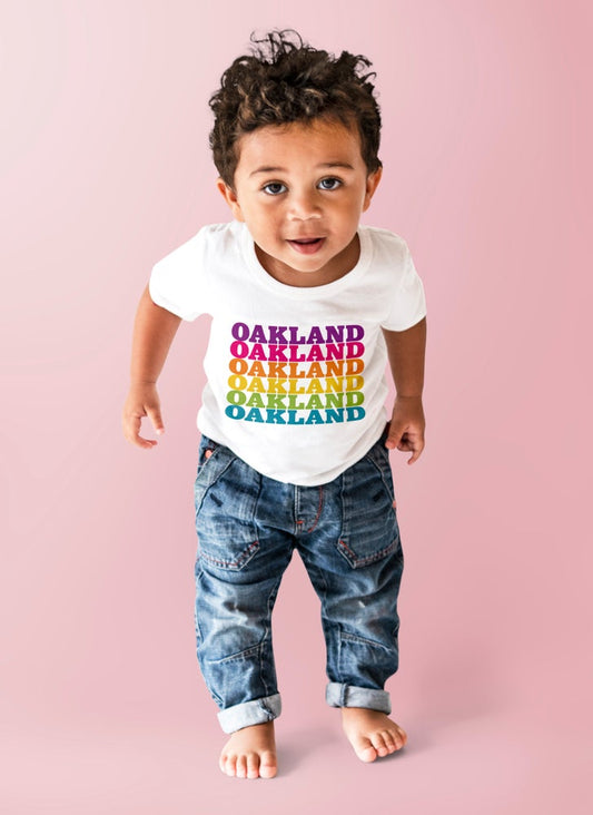 Oakland Rainbow Kids Tee (two colors)