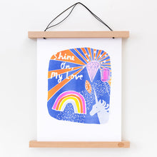Load image into Gallery viewer, Shine On, My Love - Risograph Print
