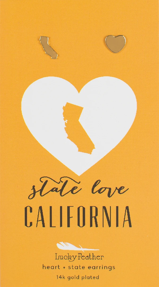 State Love Earrings - California
