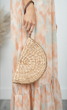 Load image into Gallery viewer, Half Circle Straw Clutch (several colors)
