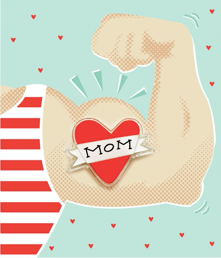 "Mom" Tattoo Acrylic Pin