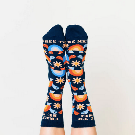 Free To Be Me Crew Socks - Women's
