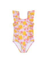 Load image into Gallery viewer, Pink Grapefruit Ruffle Swimsuit
