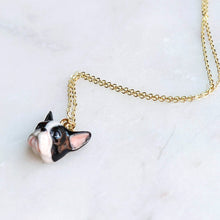 Load image into Gallery viewer, Tiny French Bull Dog Face Necklace
