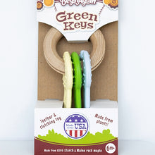 Load image into Gallery viewer, Green Keys Clutching &amp; Teething Toy - Made in the USA
