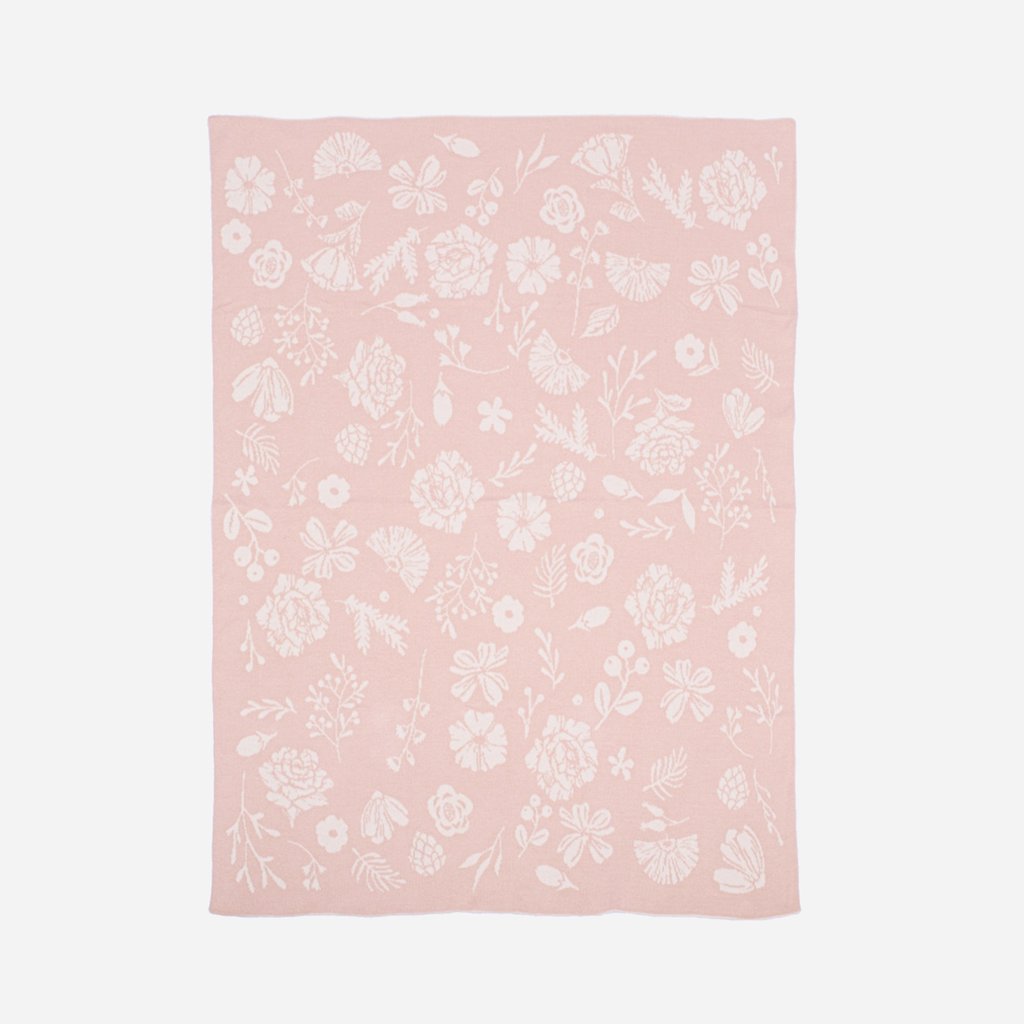 Organic Cotton Blanket Floral