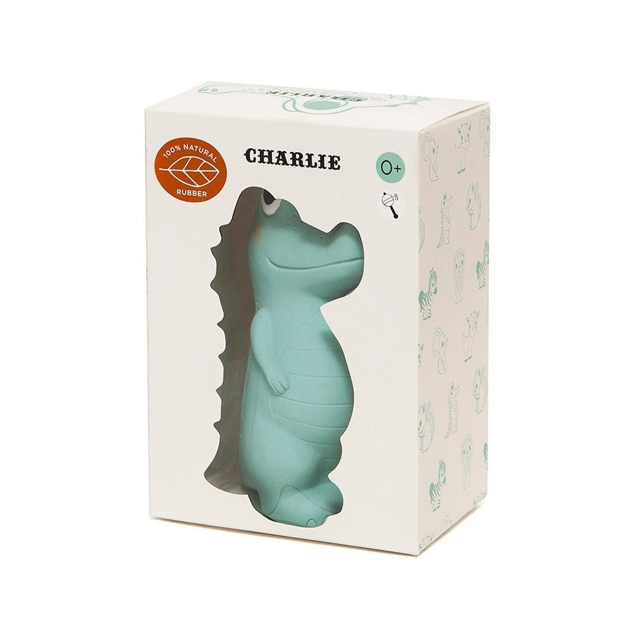 100% Natural Rubber Toy Charlie the Crocodile