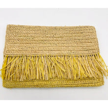 Load image into Gallery viewer, Coco Fringe Crochet Straw Clutch (several colors)
