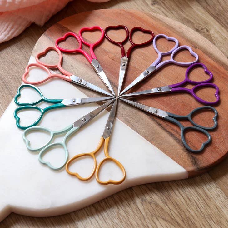 Heart Embroidery Scissors (several colors)