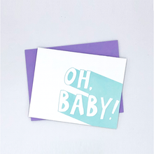 Load image into Gallery viewer, LETTERPRESS CARD – Oh Baby!
