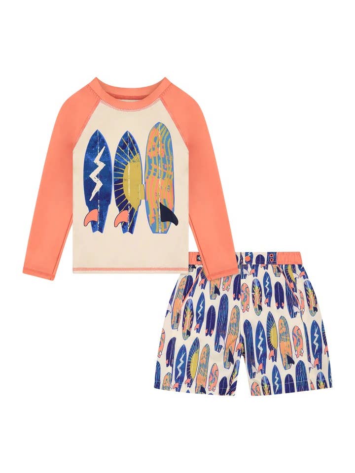 Rashguard Swim Set - Orange Surf