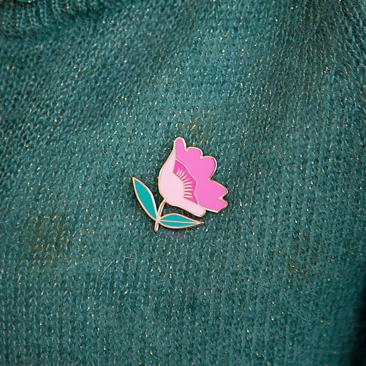 Purple Flower Pin