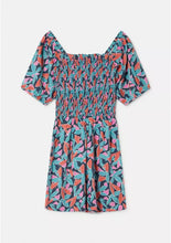 Load image into Gallery viewer, Floral Bird of Paradise Print Smocked Playsuit
