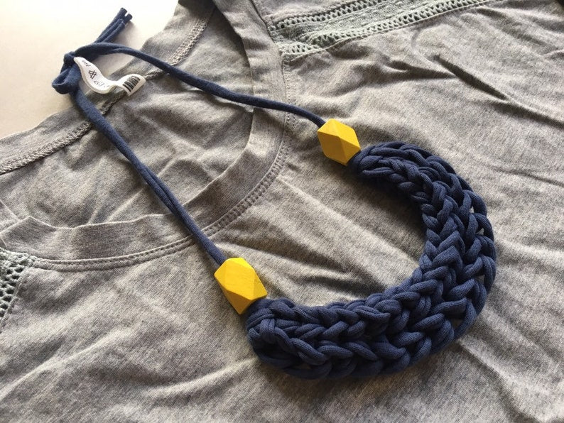 T-Shirt Yarn Braided Necklace