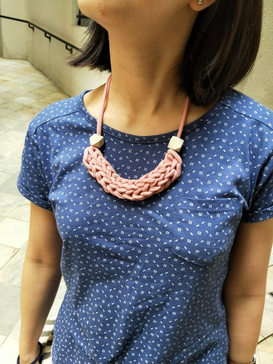 T-Shirt Yarn Braided Necklace
