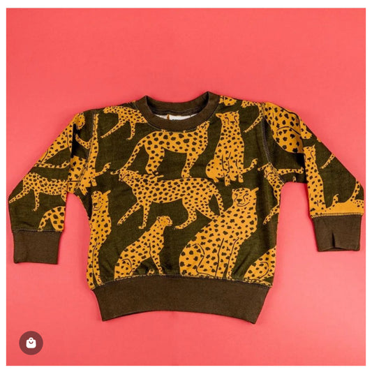 Cheetah Allover Print Sweatshirt