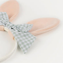 Load image into Gallery viewer, Velvet Bunny Ears Headband With Bow
