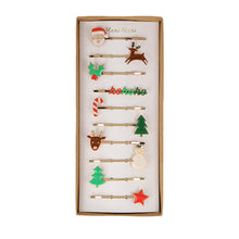 Load image into Gallery viewer, Christmas Enamel Hair Slides (x 10)
