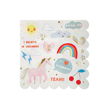 Load image into Gallery viewer, I Believe In Unicorns Large Napkins
