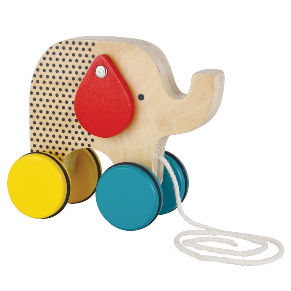 Wooden Pull Toy Jumbo Jumping Elephant