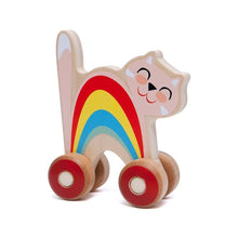 Load image into Gallery viewer, Wooden Cat Push Toy
