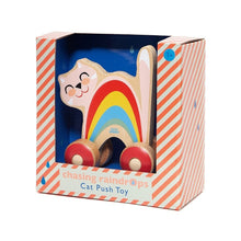Load image into Gallery viewer, Wooden Cat Push Toy
